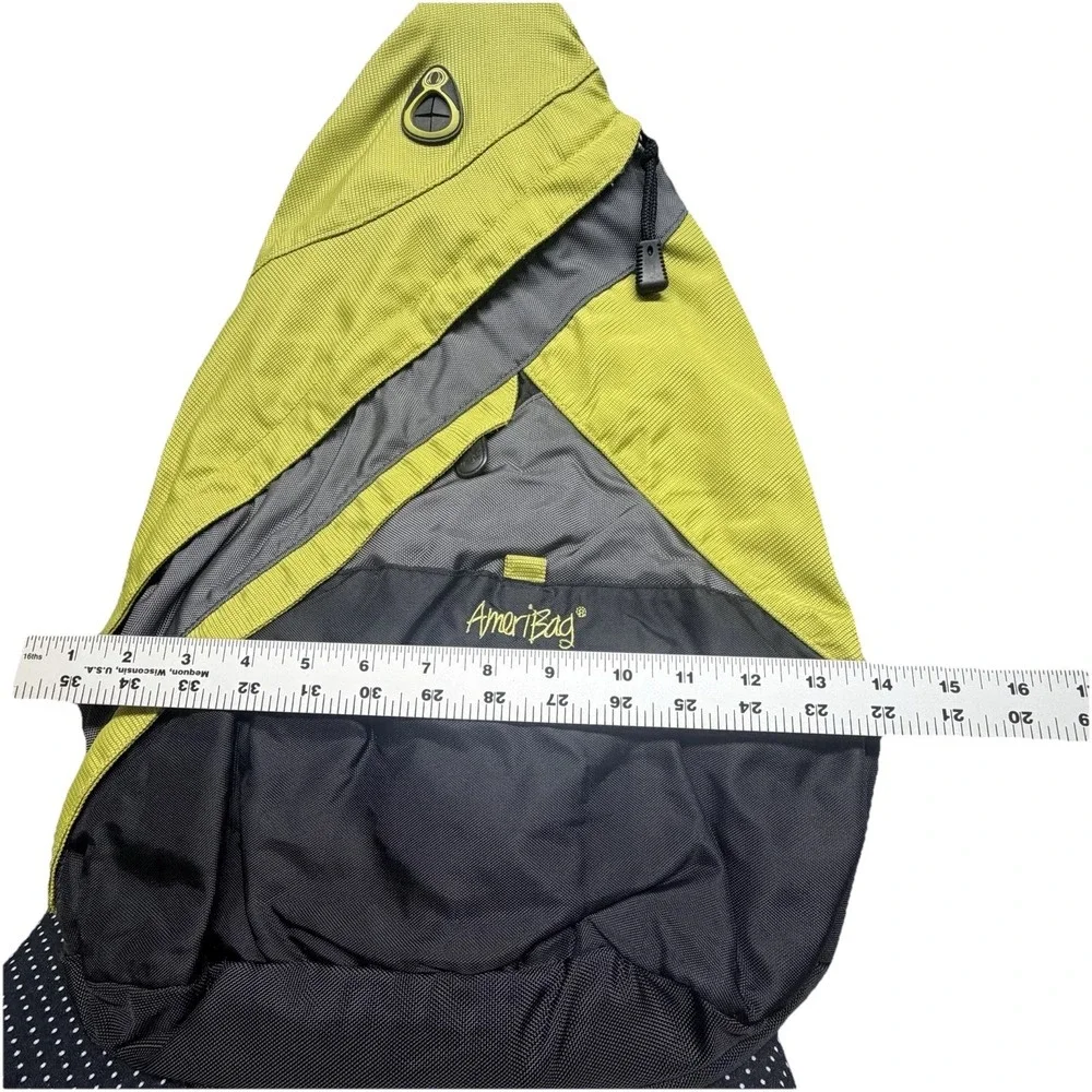 AmeriBag Healthy Back Bag Lime Green and Black Sling Backpack